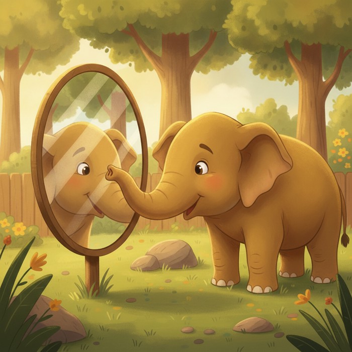 Voi nhận ra chính mình trong gương như thế nào?