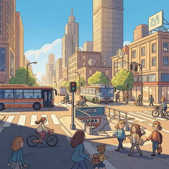 Di chuyển trong một thành phố lớn, a story about City Life