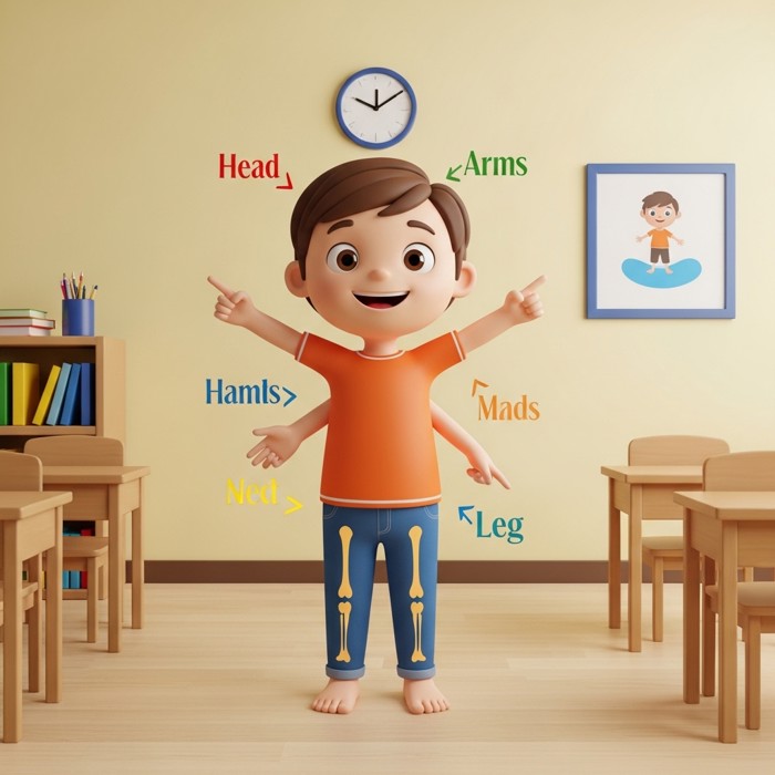 Tìm hiểu các bộ phận của cơ thể, a story about Body Parts